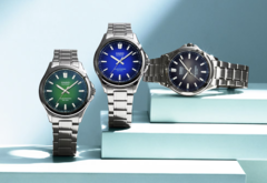 De gauche à droite, le Casio MTS-S100D-3AV, le MTS-S100D-2AV et le MTS-S100D-1AV. (Source de l'image : Casio)