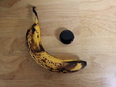 La Pixel Watch avec une banane pour l&#039;échelle. (Image source : u/tagtech414)