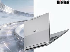 Les deux ordinateurs portables seront rafraîchis ultérieurement avec des processeurs de la série Ryzen 400. Photo : une promotion montrant le design de l'arrière du ThinkBook 14+. (Source de l'image : Lenovo - édité)