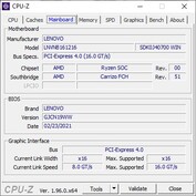 Lenovo IdeaPad Flex 5 CPU-Z : Onglet Carte mère