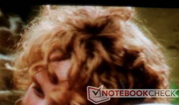 L'observation des points les plus fins d'une image (comme les cheveux de Rosie Gamgee) révèle les limites de la technologie FHD. Remarquez également les franges de couleur. (Image : TLotR : Le Retour du Roi)