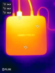 Minisforum AI X1 pendant le test de stress (côté supérieur)