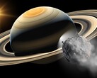 Une illustration montre un astéroïde troyen qui suit Saturne. (Source de l'image : Robert Lea - Canva)