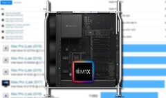 On a prédit que le Apple M1X offrirait des performances plus rapides qu&#039;un Mac Pro à 16 cœurs (fin 2019). (Image source : Apple/Geekbench - édité)
