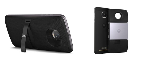 Le HMD Fusion 2 sera équipé d'accessoires pour haut-parleurs et projecteurs similaires aux modules SoundBoost et InstaShare Projector de la série Moto Z. (Source de l'image : Motorola)