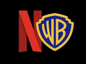 Une fusion avec WB HBO Max ferait de Netflix la première plateforme de diffusion en continu. Les logos de Netflix et de WB sont illustrés. (Source de l'image : @actionecomics sur X)