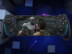 ARMSX2 version 0.5.4 est maintenant disponible pour les testeurs. Sur la photo : le téléphone Android avec God of War II. (Source de l&#039;image : r/playstation, Sony et Razer - édité)