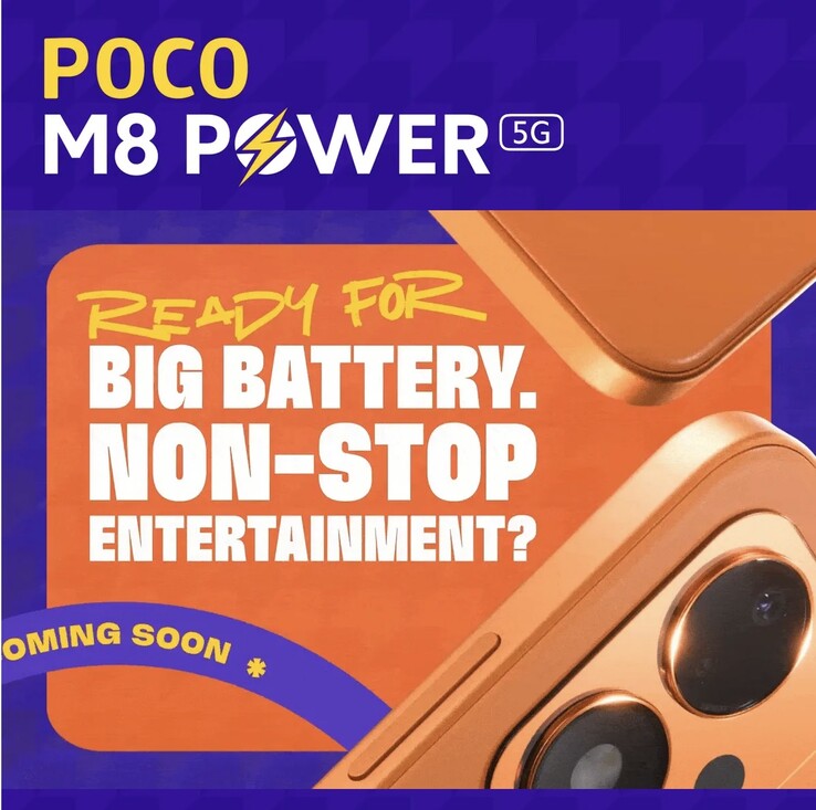 Le Poco M8 Power 5G dévoilé dans une finition orange