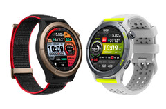 Les Amazfit Cheetah Pro et Cheetah, de gauche à droite. (Source de l'image : Roland Quandt)