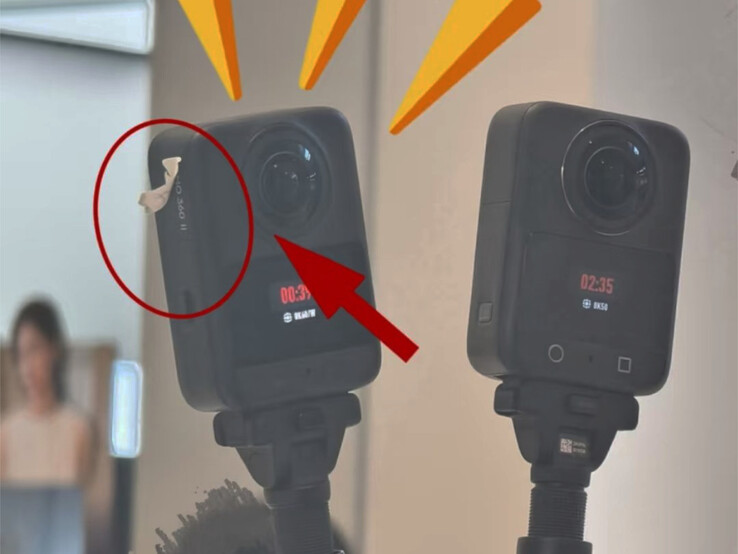 L'Osmo 360 II et l'Osmo 360, de gauche à droite.