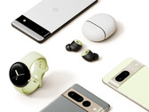 La Pixel Watch aux côtés de la Pixel 6a, des Pixel Buds Pro et de la série Pixel 7. (Image source : Google)