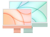 Apple pourrait commercialiser un iMac Silicon Apple beaucoup plus grand en 2025. (Image via Apple avec modifications)