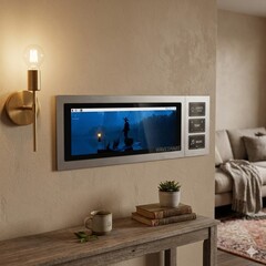 L'écran ultra-large est doté d'une résolution de 480 x 1920 et d'un support tactile à 10 points avec arrière-plan généré par l'IA