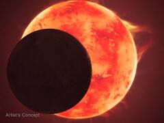 Concept d'artiste de la planète TRAPPIST-1 d tournant autour de son étoile (Source de l'image : NASA, ESA, CSA, Joseph Olmsted, et STScI)