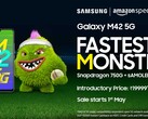 Le Galaxy M42 5G est maintenant officiel. (Source : Amazon.in)