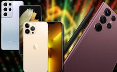 Le Samsung Galaxy S22 Ultra n'a pas pu survivre à l'iPhone 13 Pro Max ou au S21 Ultra de Apple. (Image source : Samsung/Apple/Unsplash - édité)