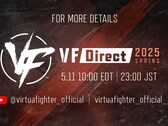Les fans du monde entier peuvent regarder ou regarder en streaming la diffusion VF Direct (Image Source : SEGA via X)