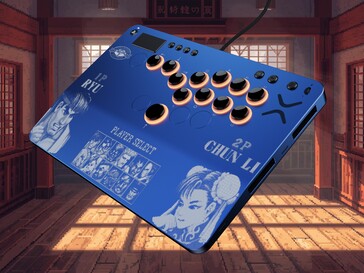 Victrix Pro KO Leverless Fight Stick Street Fighter II : Champion Edition vue de dessus à l'angle