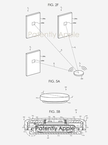 Les AirTags peuvent se synchroniser ou interagir avec l'environnement "intelligent" qui l'entoure. (Source : USPTO via PatentlyApple)