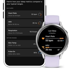 L&#039;état de santé utilise une plage de mesures obtenue précédemment pour une classification rapide. (Image symbolique, source de l&#039;image : Garmin)
