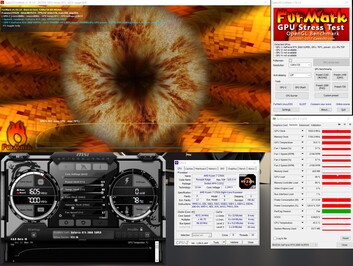 Nvidia GeForce RTX 2060 Super - Stress test avec FurMark (PT 122 %).