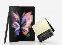 Les Galaxy Z Fold4 et Galaxy Z Flip4 ressembleront à leurs prédécesseurs, illustrés. (Image source : Samsung)