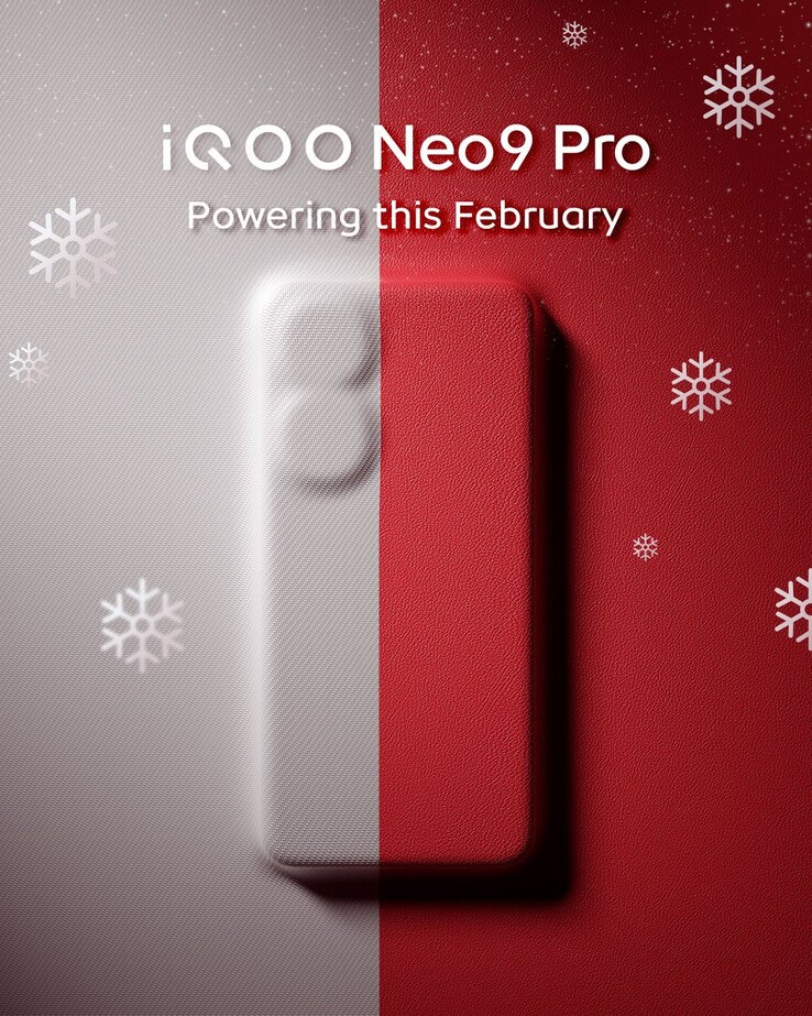 La nouvelle affiche du Neo9 Pro sur le thème de l'hiver. (Source : iQOO IN via Twitter/X)