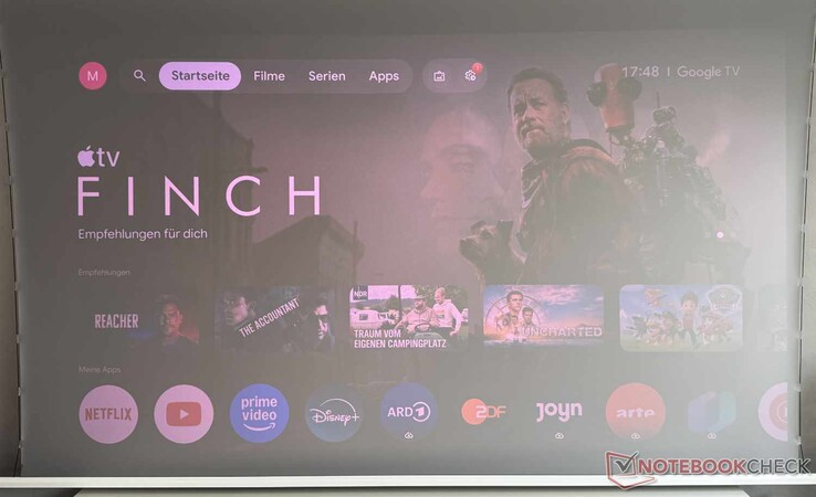 Interface Google TV (à la lumière du jour)