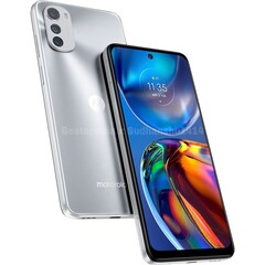 Le Motorola Moto E32 devrait être disponible au moins dans les coloris bleu et argent. (Image source : Bestopedia & @Sudhanshu1414)