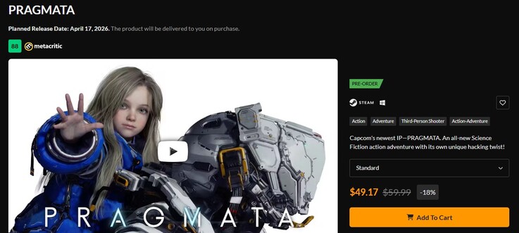 Pragmata s'est inscrite sur la liste avec une réduction.