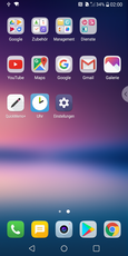 LG V30 : écran d'accueil.