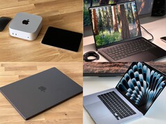 Collage de Apple Mac mini, MacBook Air et MacBook Pro qui pourraient ressembler à la prochaine gamme M5 (Image source : Notebookcheck)