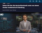 KI-Welt : Welt TV lance le premier journal télévisé entièrement produit par l'IA en Allemagne (Source de l'image : Welt TV)