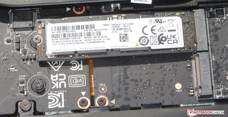 Espace pour deux SSD.