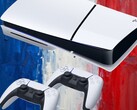 Les consoles PS5 sur fond de drapeau français