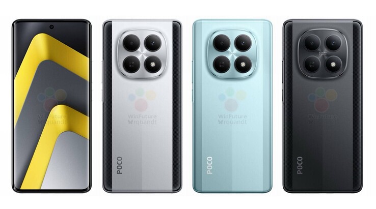 Le Poco M8 et le Poco M8 Pro ont fondamentalement le même design (Image source : Winfuture)