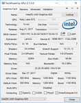 ThinkPad T580 - GPU-Z : Intel UHD Graphics 620.