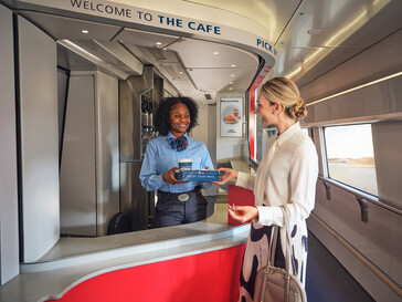 Il y a également une voiture-restaurant (source : Amtrak)