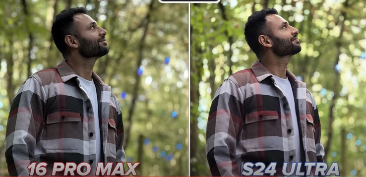 Le S24 Ultra permet de réaliser des portraits de qualité supérieure grâce à une meilleure détection des contours. (Source de l'image : Mrwhosetheboss)