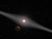 Une illustration représentant une étoile et une galaxie.