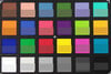 Lenovo Tab P10 - ColorChecker Passport : la couleur de référence se situe dans la partie inférieure de chaque bloc.