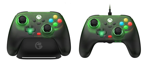 La manette T7 Pro Retro Green de GameSir peut se connecter sans fil aux consoles Xbox, tandis que la T7 Pro W Retro Green est une manette filaire.