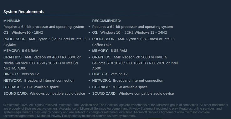 Configuration requise pour Gears of War : Reloaded.
