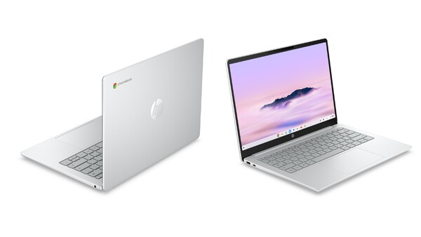 HP Chromebook 14 (2026) en argent glacier. (Source de l'image : HP)