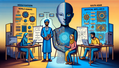 Humains contre IA (Source de l'image : générée à partir de DALL-E 3)