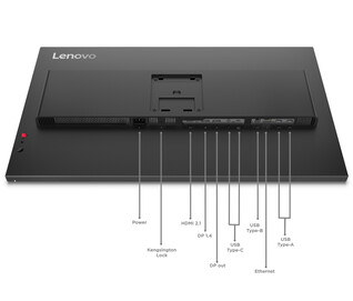Le ThinkVision P32UD-40 est doté d'un large éventail de ports (Source de l'image : Lenovo)