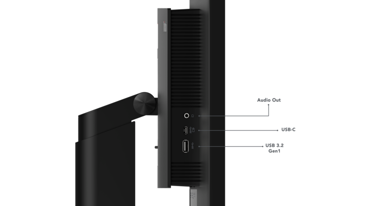 Lenovo ThinkVision P34w-20 de côté (image via Lenovo)