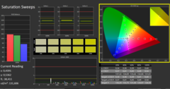 Calman ColorChecker : Mode d'affichage DisplayP3 - saturation