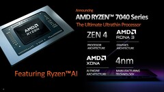 Certains processeurs Ryzen 7040 Phoenix-HS comprendront un moteur AMD XDNA AI. (Source : AMD)