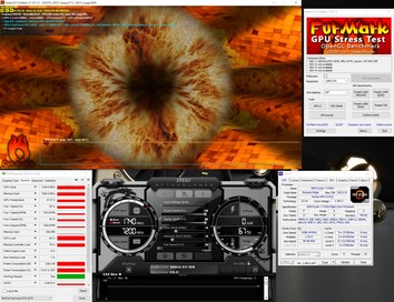 Informations système en cas de sollicitations FurMark PT à 110 %.